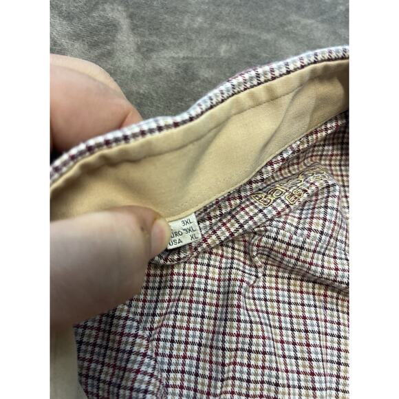 Barbour Shirt Mens Extra Large Red Tan Plaid Check Preppy Casual Xl‎ Long Sleeve - Picture 7 of 7